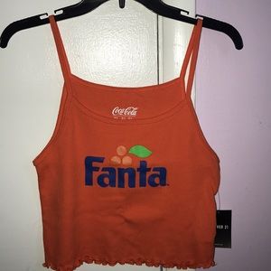 Orange Fanta crop top